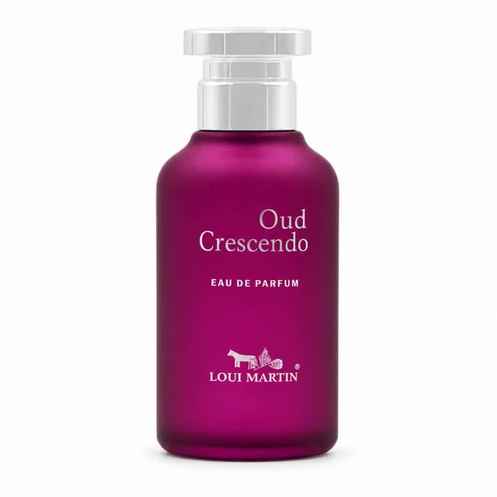 Flacon Oud Crescendo Loui Martin 100 ml sur fond blanc
